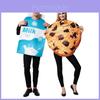Halloween Couple Costume Milk Cookie Pair Set For Stage Performances And Party Decor