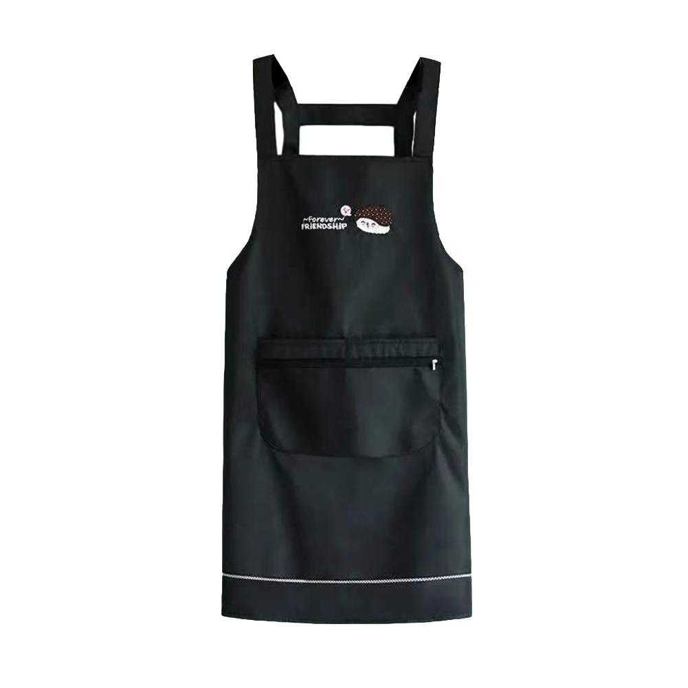 Delantal de Cocina Impermeable con Bolsillos con Cremallera Delantal de Cocina de Tela con Bolsillos Delanteros y Cremallera Ropa Cocinando