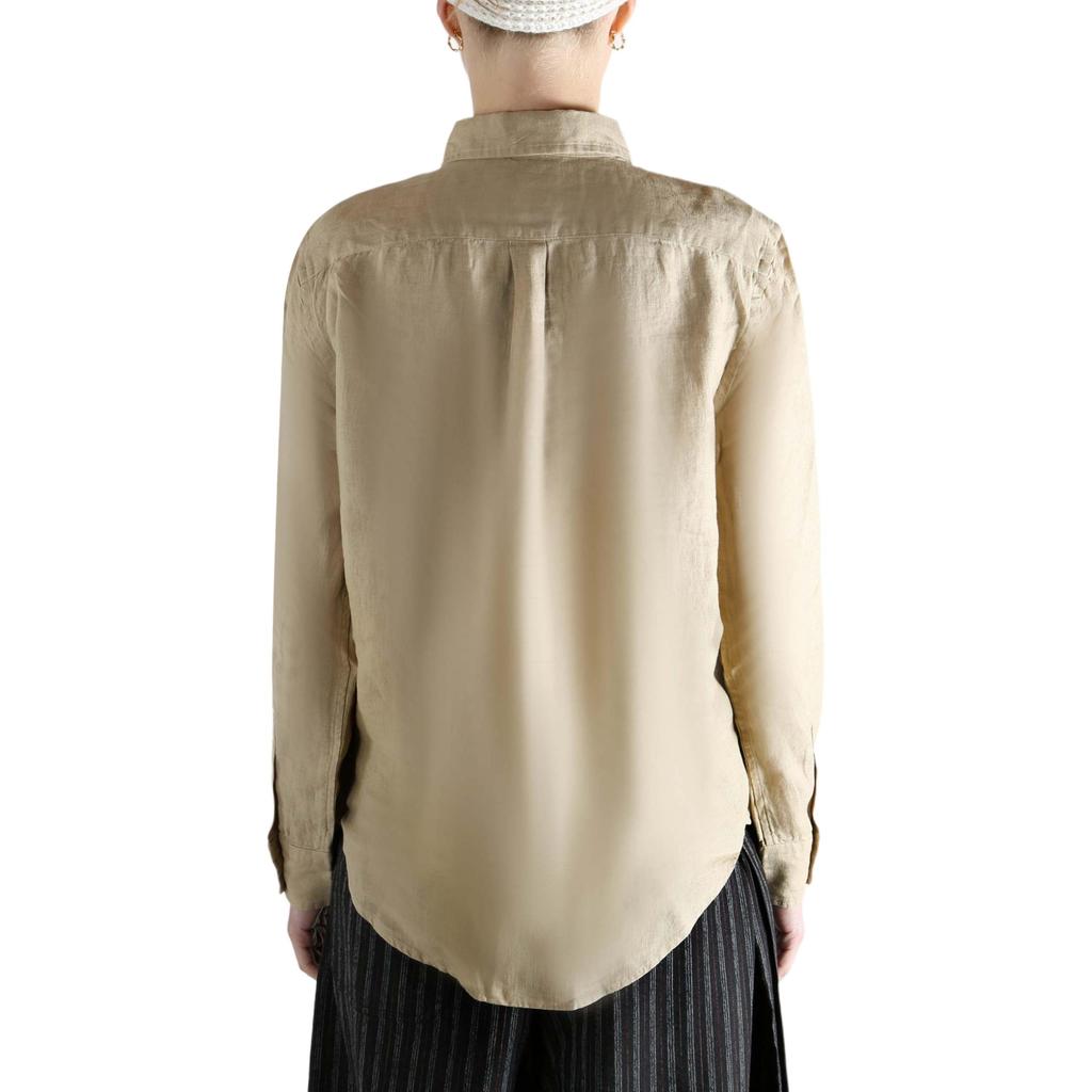 Polo Ralph Lauren Classic Long Sleeve Button Solid Color Polo Shirt With Embroidered Pony Women shirts 211970730-506