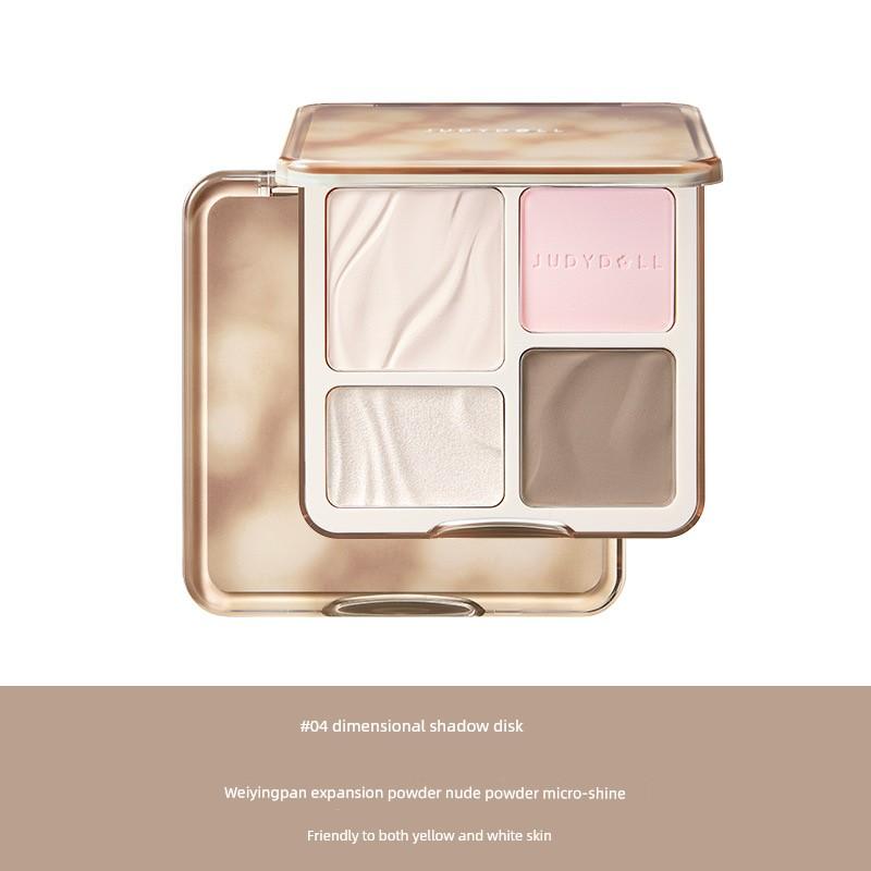 Juduo Orange Blossom Highlighting and Contouring All-In-One Palette Two-Color Matte Brightening 3D Shadow Nose Shadow Blush Powder