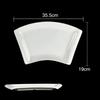 Pure White Plastic Irregular Plate Dish Commerce Serving Tray BBQ Picnic Plates Dessert Snacks Fruit Dishes Kitchen Tableware