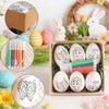 Easter Egg Decorating Kit for Kids DIY Hand Painted Cartoon Bunny Eggs Creative Home Easter Crafts Gift Set