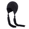 Creative Braid Beanie Hat Knit Hat with Ear Flaps Wool Hat Lei Feng Hat Wild Girl for Outdoor Cold Weather Skiing Ri
