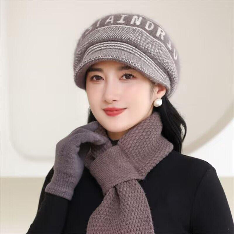 Peaked Cap Children Winter Warm Foreign Style Versatile Wool Hat Cold Wool Hat In The Elderly Knitted Hat