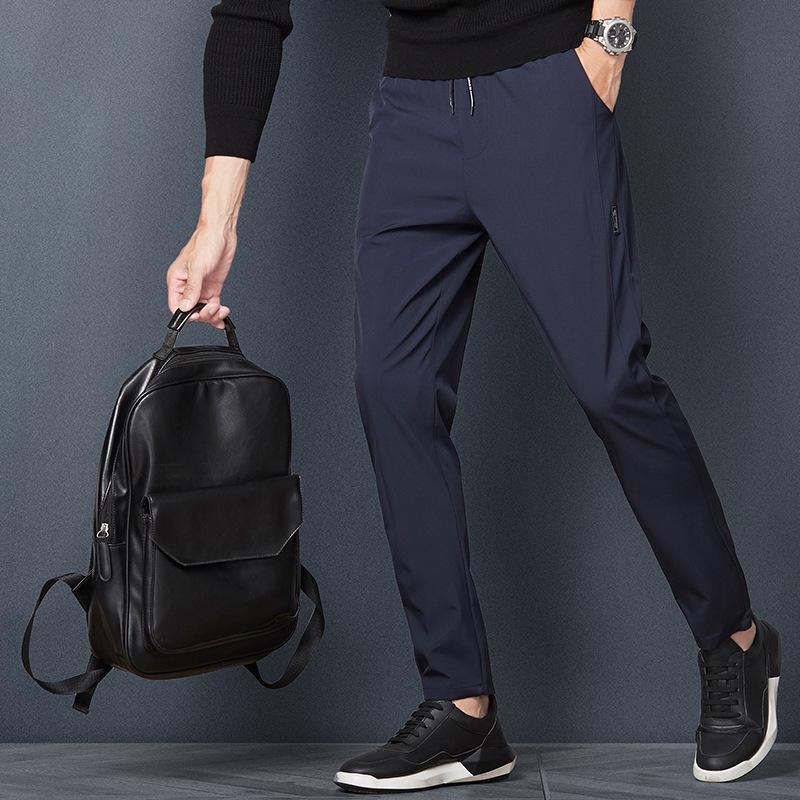 Douyin Men's Quick-Dry Ice Silk Nine-Point Casual Sports Pants