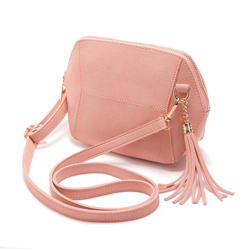 PU Leder Umhängetasche Satchel Quaste Leder Umhängetasche Damen Süß