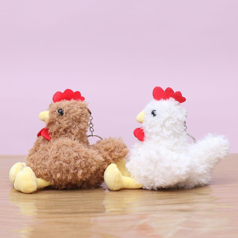 Lustige Simulations-Plüschhühner Spielzeug Niedliche Weiche Stofftier Hühnerpuppe Schlüsselanhänger Heimdeko Puppen Für Kinder Geburtstag Weihnachtsgeschenke