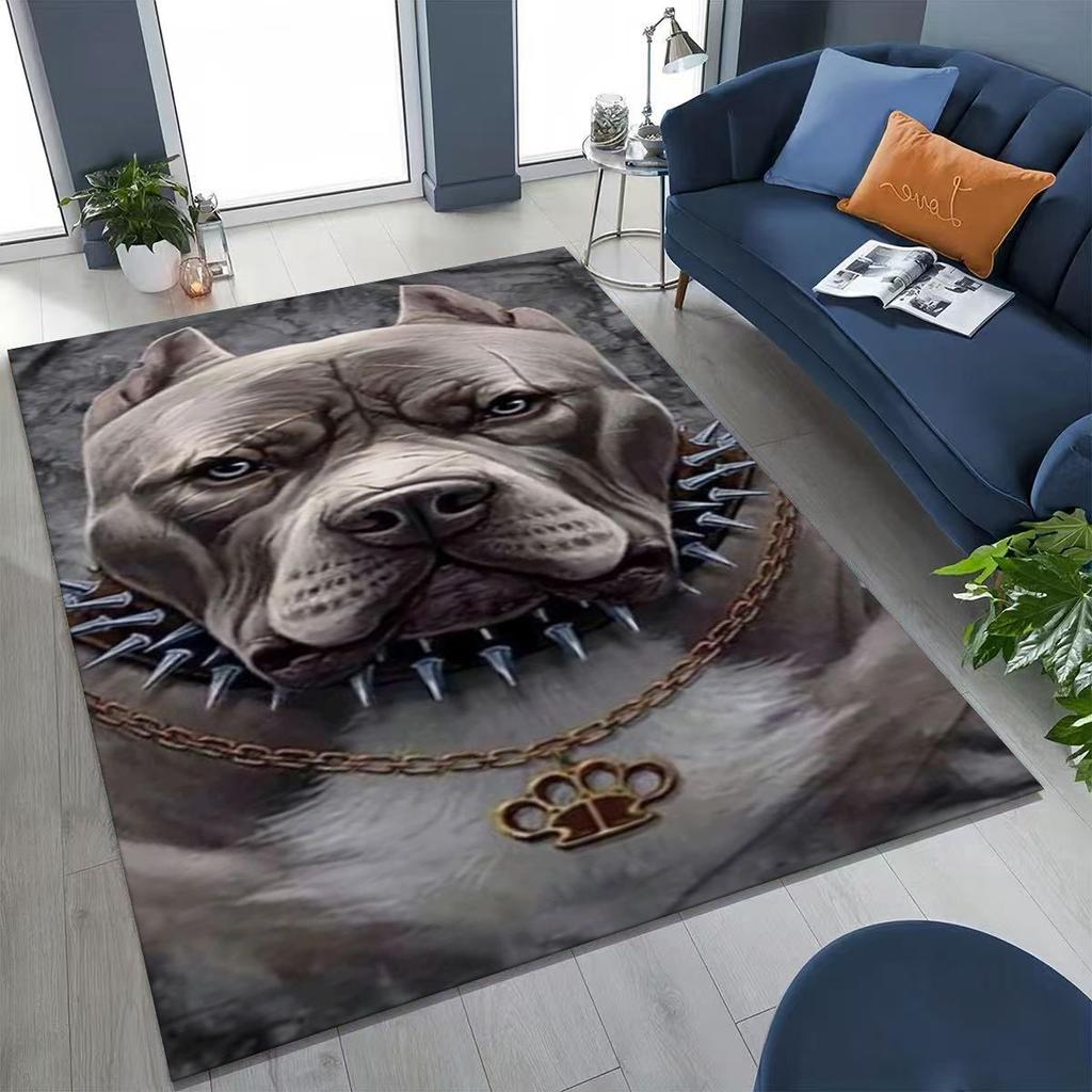 New French Bulldogs Pit Bull Dogs Rug for Bedroom Living Room Sofa Home Doormat Decor, Large Kids Play Non-slip Floor Mat