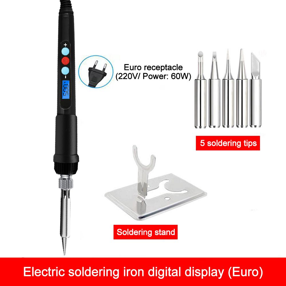 Fer à souder endothermique à température réglable 60 W, affichage numérique, outil de réparation de soudure portable