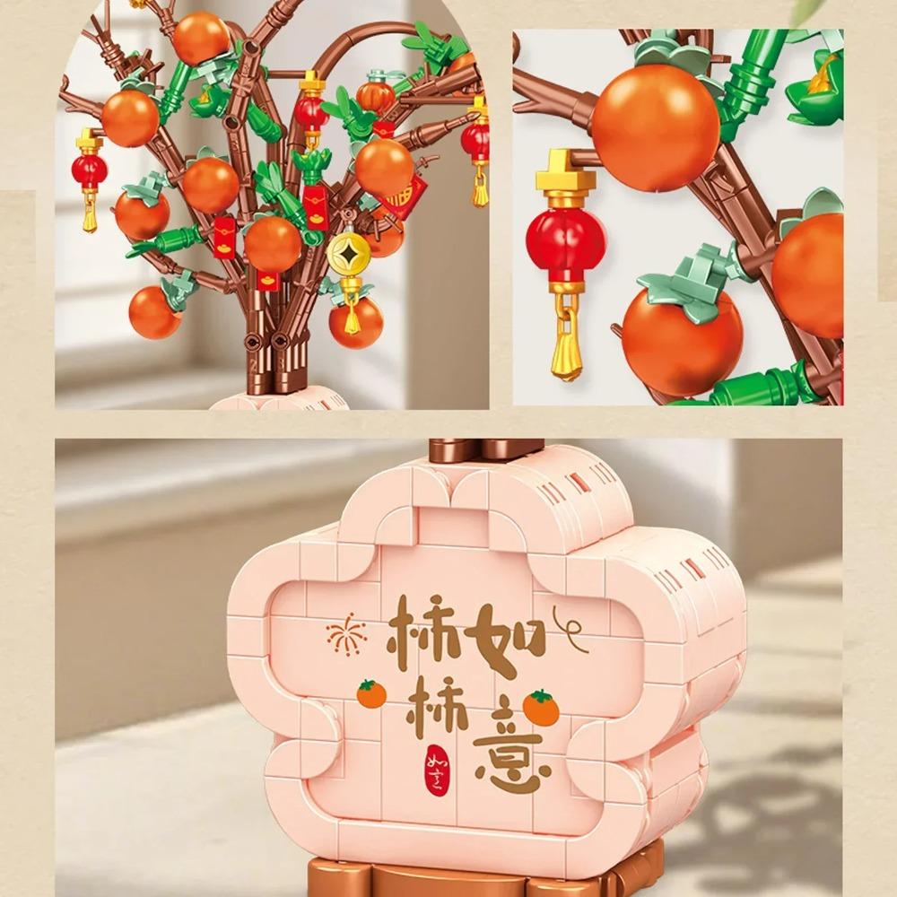 DIY Decorațiuni Creative pentru Casă Flori Artificiale din Plastic Blocuri de Construcție Flori Artificiale Bonsai Creativ Cadouri de Anul Nou