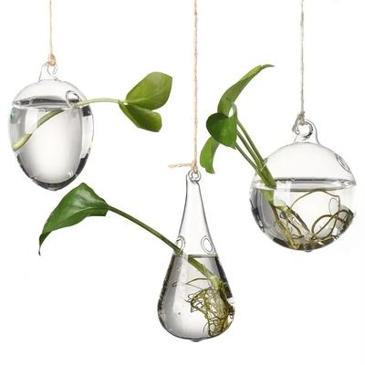 New Hydroponics Hanging Glass Vase Home Decoration Portable Terrarium Container Garden Supplies Plant Pot
