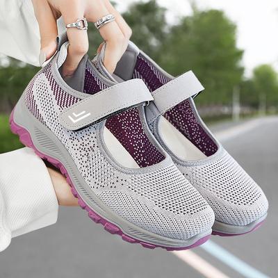 Schuhe zum Reinschlüpfen Frühling und Sommer neue Damenschuhe bequeme Klettverschluss Schuhe für mittelalte und ältere Frauen