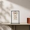 Metal Frame with Marble Insert Modern Hanging Ornament Minimalist Abstract Jade Pendant