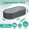 2PCS 4x2x1 FT Oval Metal Raised Garden Bed Kit Elevated Garden Planter Box Outdoor Trough Planter for Outdoor Plants Flower Veg