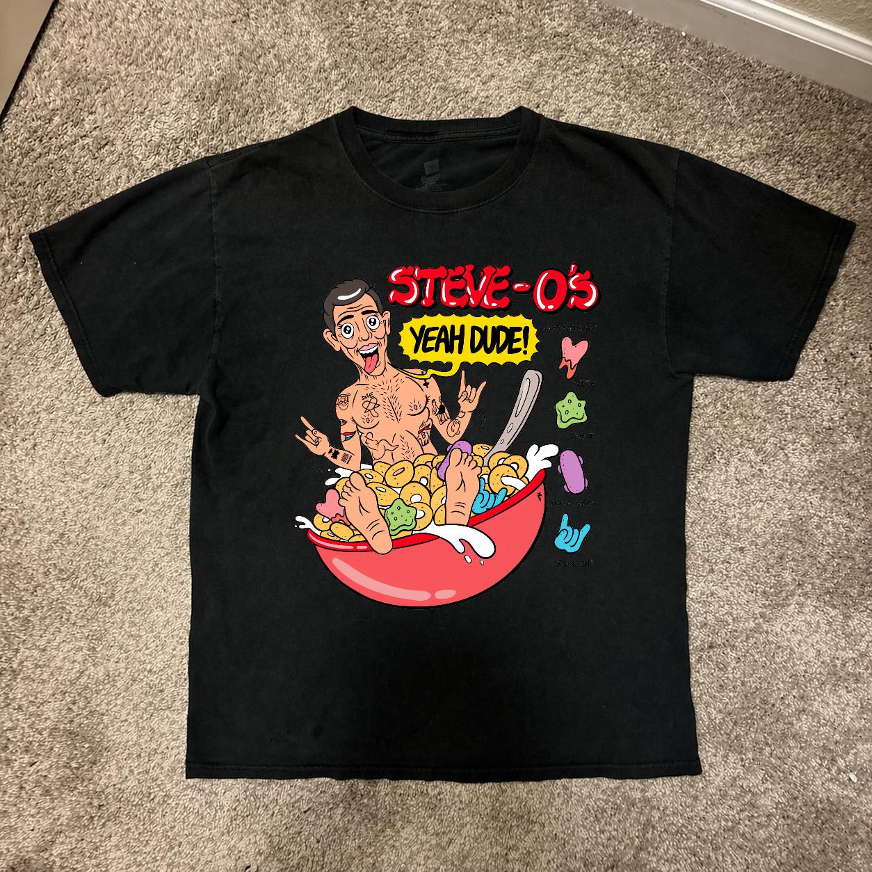 Action Comedy Jackass TV Series T-Shirt Featuring Steve-O & Johnny Knoxville S