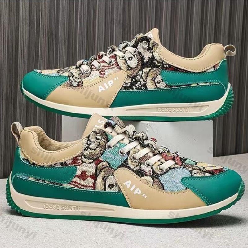 Men Sneakers Fashion Breathable Mesh Thick Sole Sports Casual Board Shoes Mens Slip-on Anti-Slip Running Shoes Zapatillas Hombre