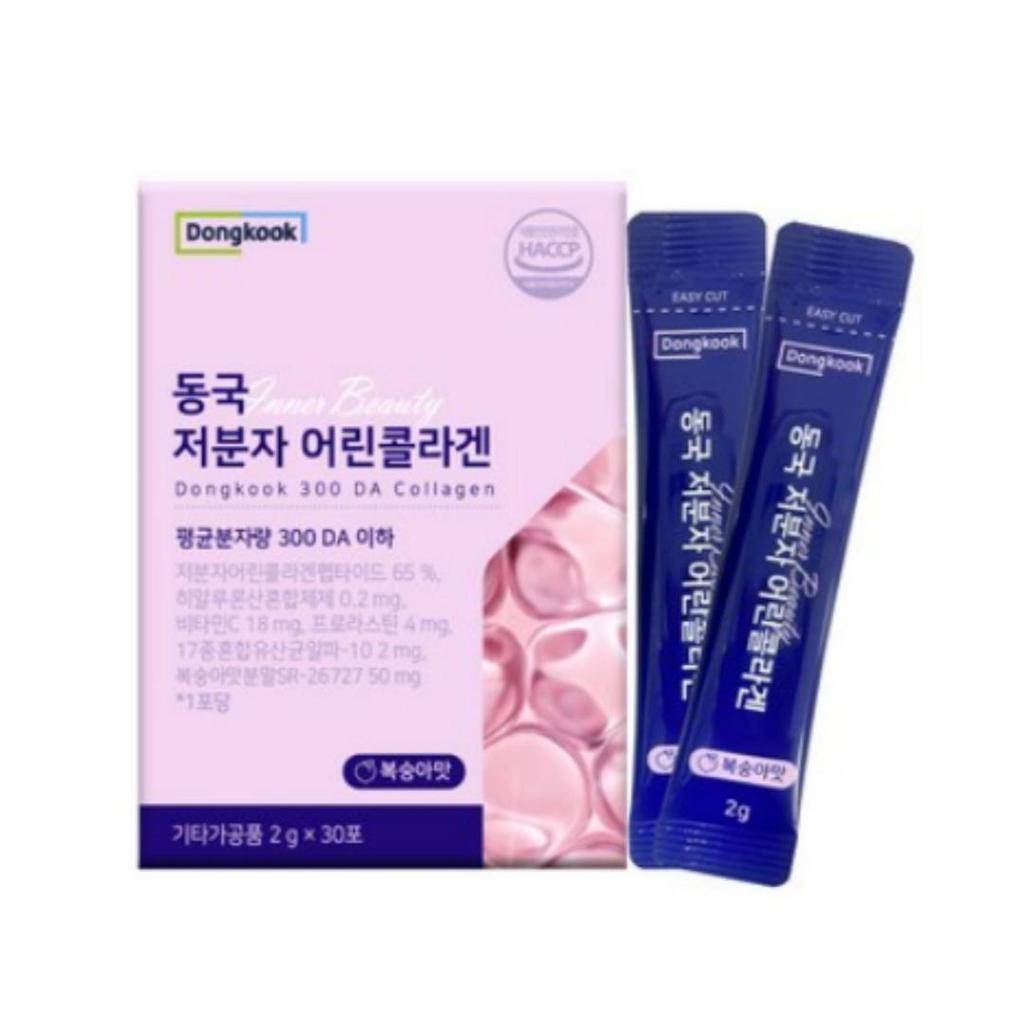 [Dongkook] 300 DA Collagène Probiotiques Vitamine C 2g x 30 sticks / Saveur pêche