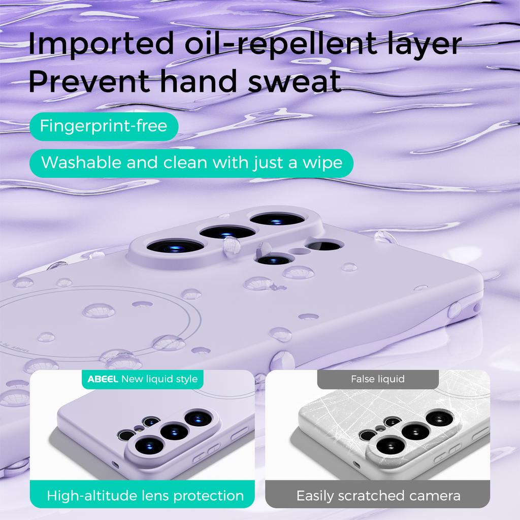 ABEEL Magnetische Hülle für Samsung Galaxy S26+ Skin Touch Flüssigsilikon Handy-Rückseite
