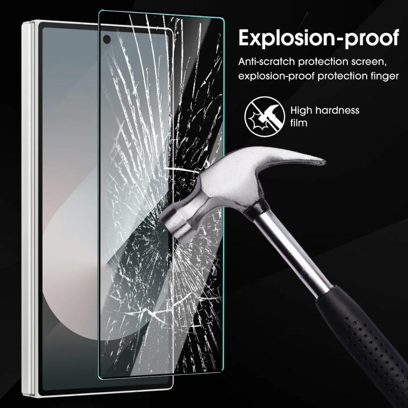 3-1Pcs Screen Protector For Samsung Galaxy Z Fold 6 5 4 3 9H Hardness Tempered Glass Protective Film For ZFold6 Zfold5 ZFold4 3