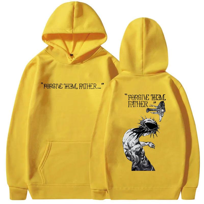 Jesus Christ Religious Print Men Plus-size Hoodie Gothic Classic Retro Harajuku Street Fleece Longsleeve Sweatshirt Top Clothing