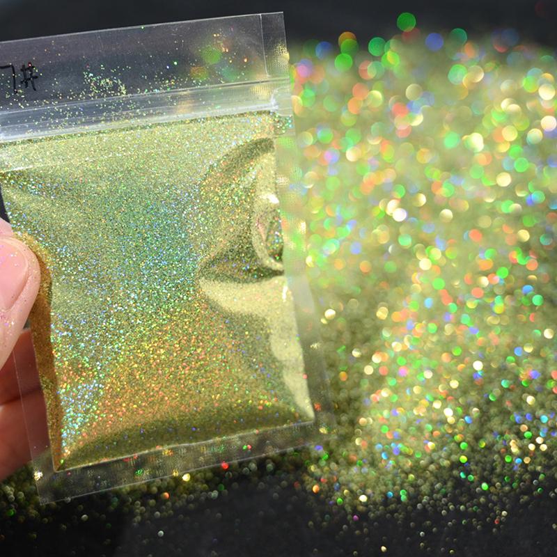 10G sypký jemný třpytivý reflexní gel lak Příslušenství na nehty Laserový holografický holografický hromadný třpytivý lesk na nehty Sparkly Pigment