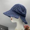 Big Brim Bow Bucket Hat Foldable Visor Beach Hat Small Edge Split Straw Hat Summer Sun Protection