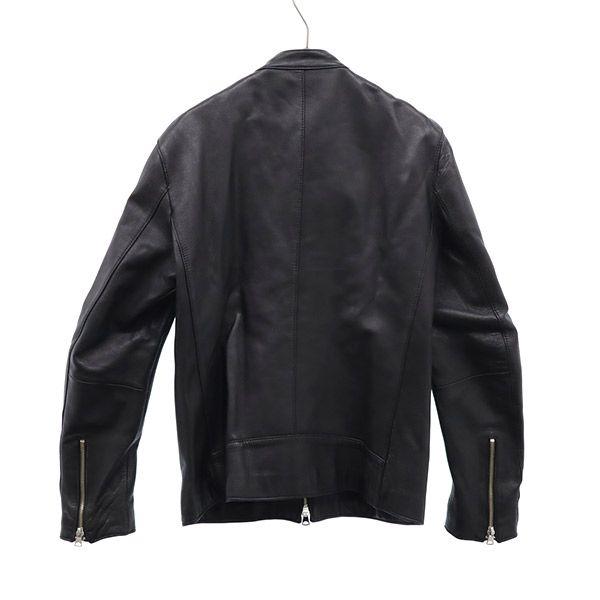 STUDIOUS Lamb leather Riders jacket 2 black Genuine leather blouson Men's Used