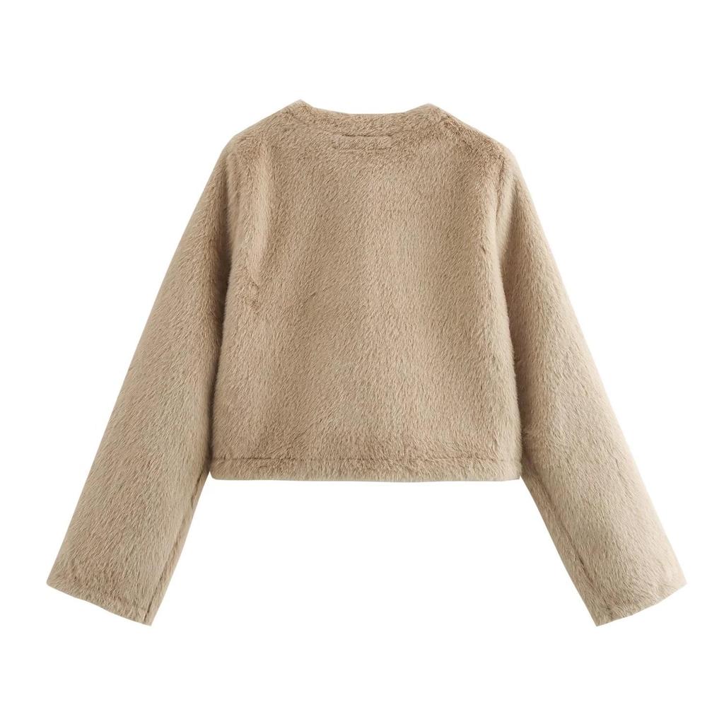 Autumn Women's Faux Fur Effect Short Jacket - European & American Chic Design