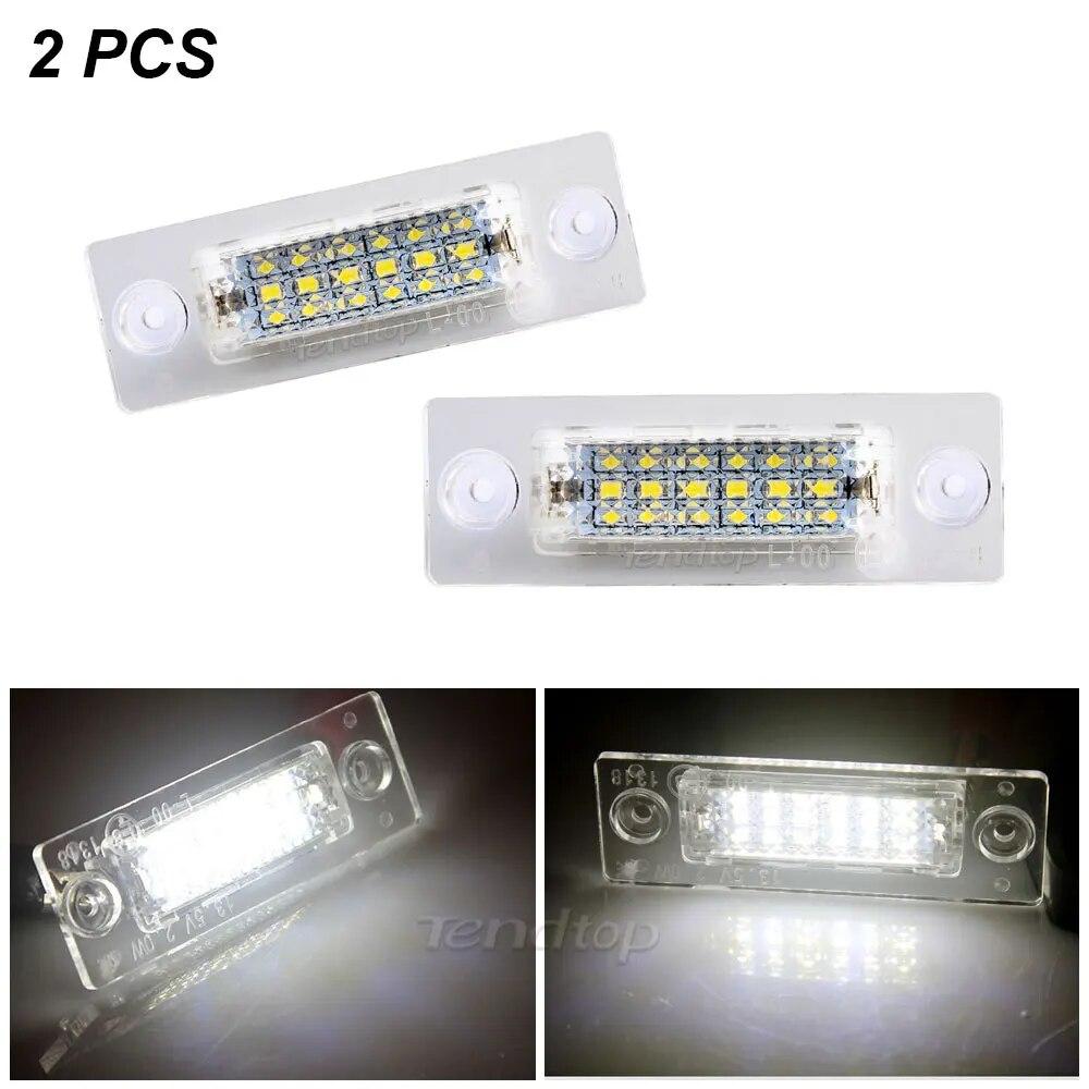 

2X светодиодный светильник номерного знака, задний номерной фонарь для VW Golf MK5 Jetta Touran Passat B5.5 B6 Caddy Transporter Skoda Superb MK1 3U B5 белый