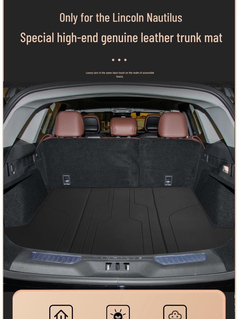 Genuine Leather Trunk Mat for 26 Lincoln Nautilus Models - Custom Interior Decor
