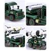 Non-Toxic Ww2 Military Army Soldiers World War Police Building Blocks Model Toys Swat Missile Transportation Vehicle 4512 489Pcs