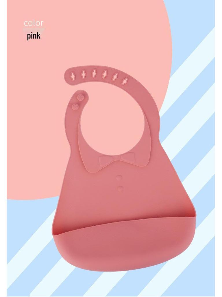 Waterproof Food-Grade Silicone Baby Bib - Leak-Proof, Self-Feeding, Drool Protection