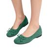 Women Bow Tie Ballet Flats Square Toe Slip On Lightweight Comfortable Casual Flat Shoes for Daily Wear