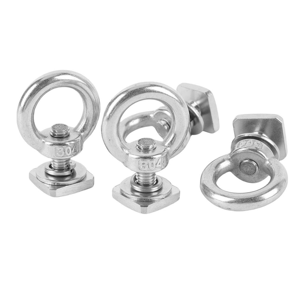 T Bolt Eye Nut Kit Stable Support Stainless Steel T Track Mount Tie Down  High Hardness for Holding Tie Down Straps
