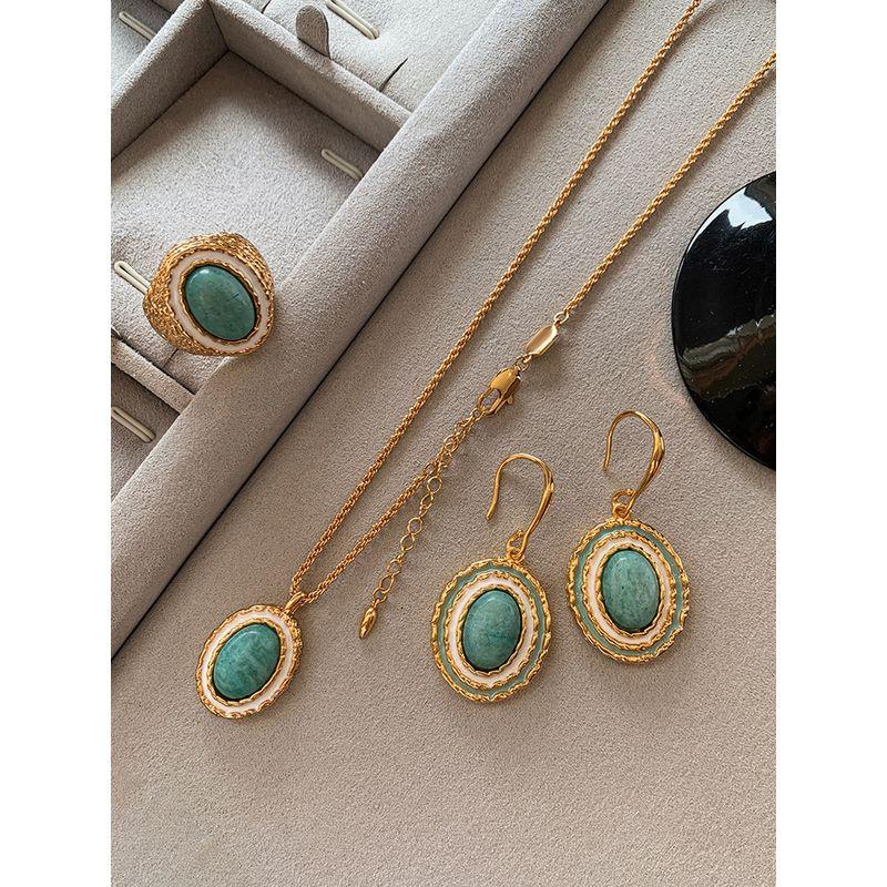 Fashion Vintage Court Style Necklace Women's Natural Gemstone