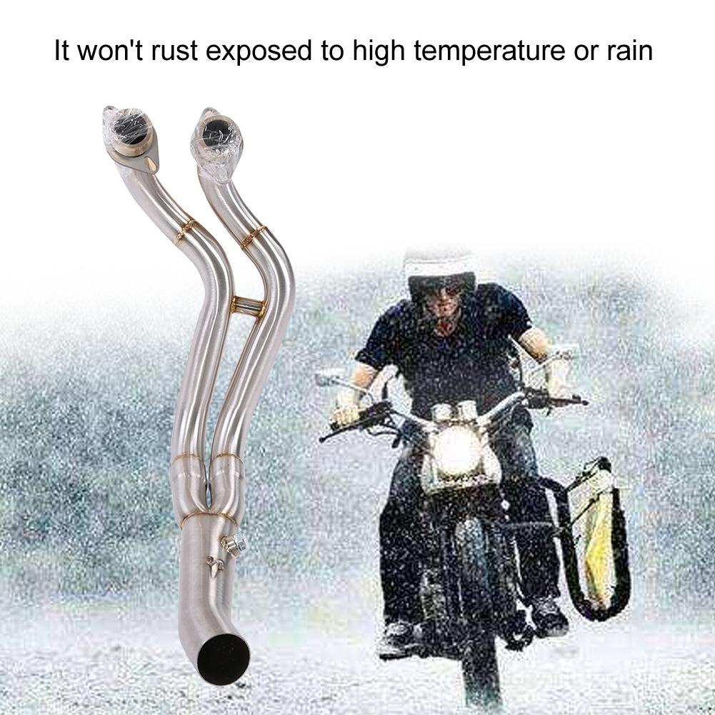 Motorcycle Full Exhaust System Vent Front Pipe Link for Yamaha MT 07 FZ 07 2014 2017(Straight)