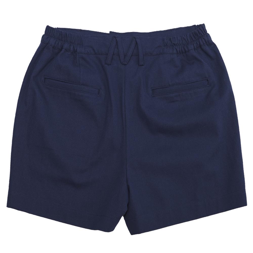 Moseu Pintuck Cotton Shorts_Navy