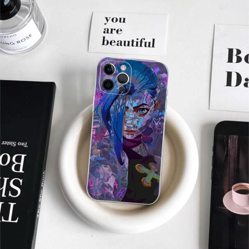Anime Arcane Jinx-Vi Phone Case For iPhone 16 15 14 11 12 13 Mini Pro XS Max Cover 6 7 8 Plus X Funda Shell