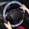 CAR-GRAND Chameleon Iridescent Reflective PU Leather Steering Wheel Cover,15Inch Universal Fit For 95% Suvs,Sedans,Vans,Trucks For Unique Cute Women