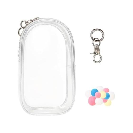 Stuffed toy pouch, mini stuffed pouch, storage case, compatible with 20cm size, zipper closure, Oshikatsu goods, key chain included, storage area for