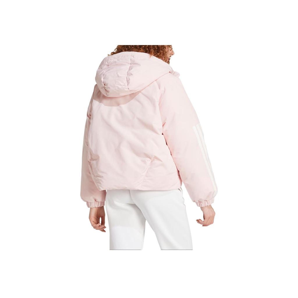 Adidas Cold.Rdy FW24 Puff Down Warm Sports Hooded Comfortable Down Jacket Women Jacket Pink Light-Gray Jade-White JG5921