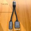 USB-C OTG Lade- und Datenadapterkabel 2-in-1 100 W PD Typ C auf USB 2.0 Konverter Schnelle Ladung und 5 Gbit/s Datenübertragung Nylon geflochten Überspannung