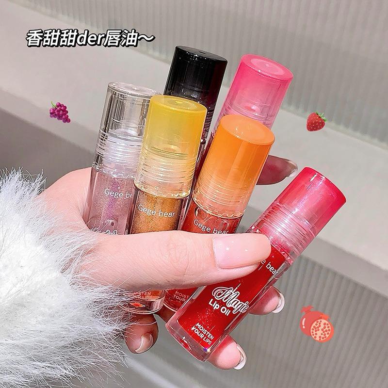 Gegebear Fruit Extract Moisturizing Shimmer Lip Oil For Plump Lips