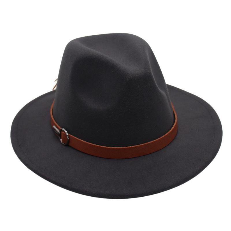 S New Retro British Top Hatsmall Belt Felt Hat Autumn And Winter European And American Jazz Hat Ins Style