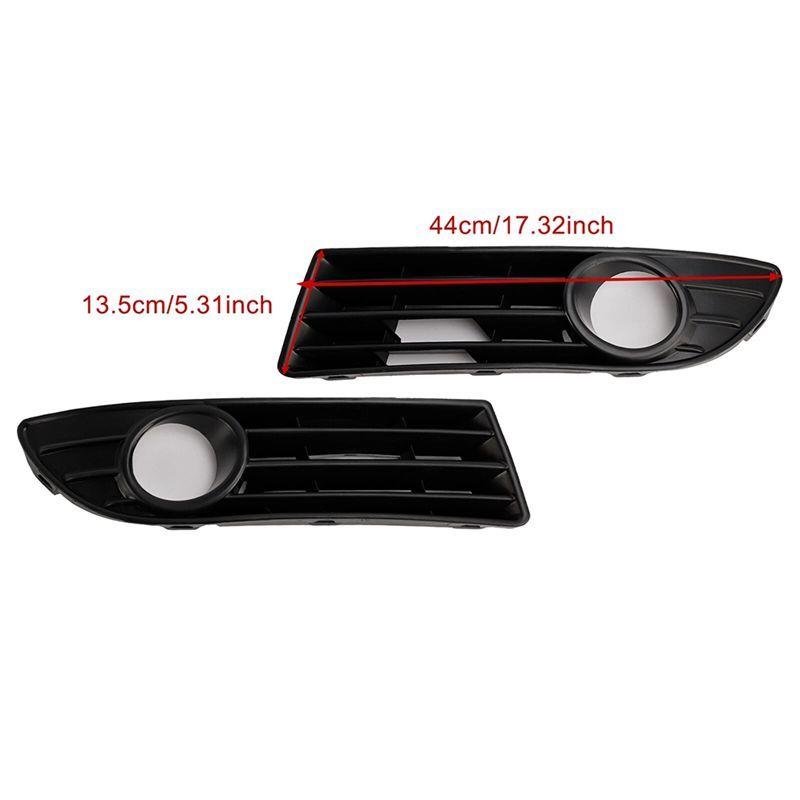 A30F-2PCS Fog Light Frame Cover Grille Grill For Polo 9N GTI 2005-2009 6Q0853665E, 6Q0853666G