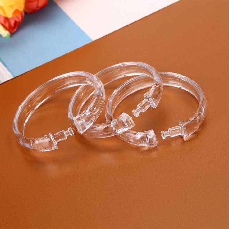 Duschvorhangringe aus Kunststoff, Duschvorhanghaken, O-Form Duschvorhanghakenringe Einfacher Schnappverschluss Duschhaken