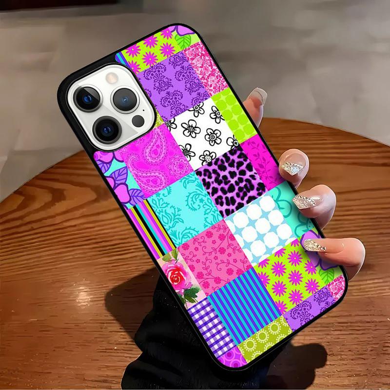 Patchwork style Phone Case For iPhone 17 Air 16 15 14 13 12 11 Pro Max Max Plus Bumper Case Cover