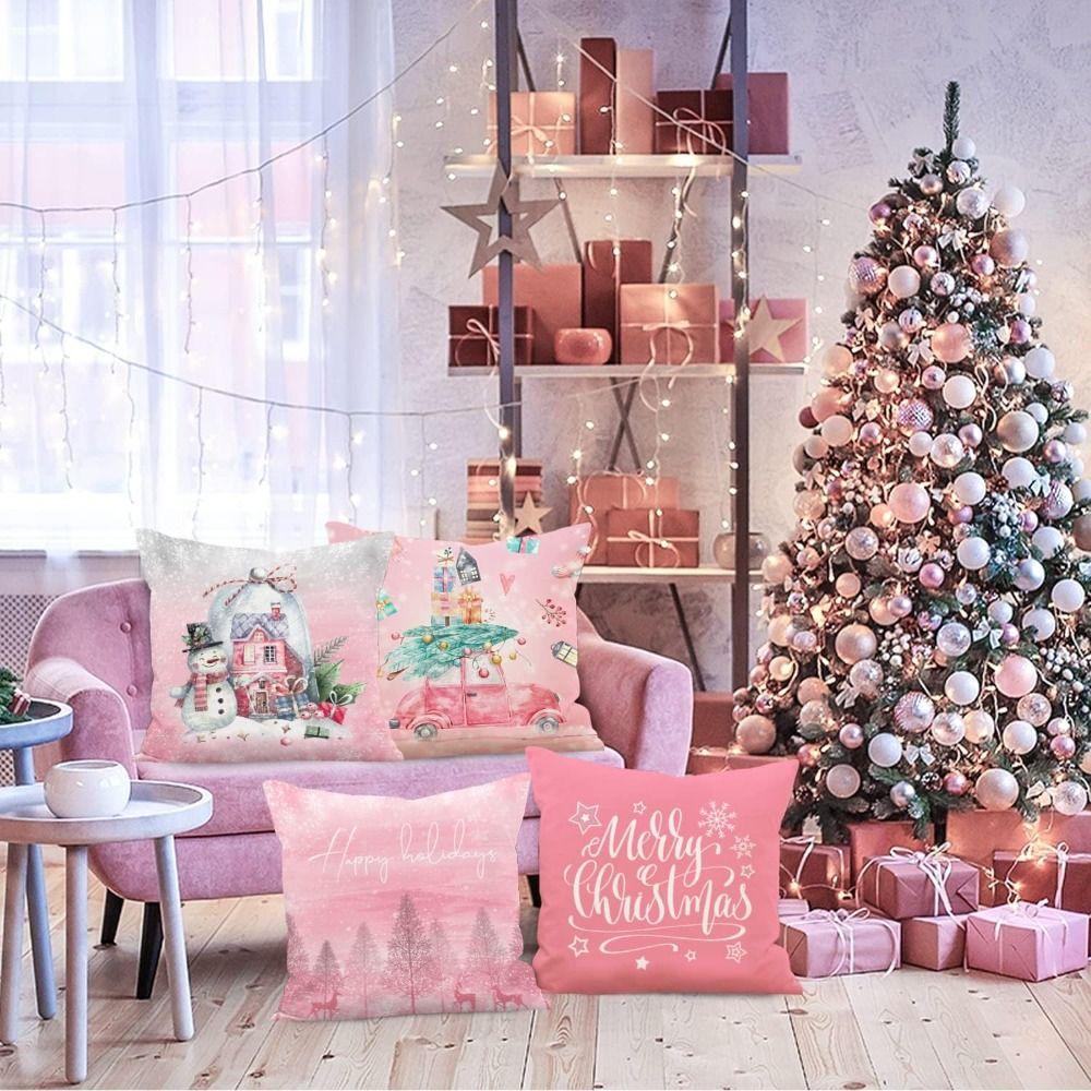 1/4pcs 18*18 Inch Throw Pillow Covers Linen Home Decor Pillow Case  Sofa