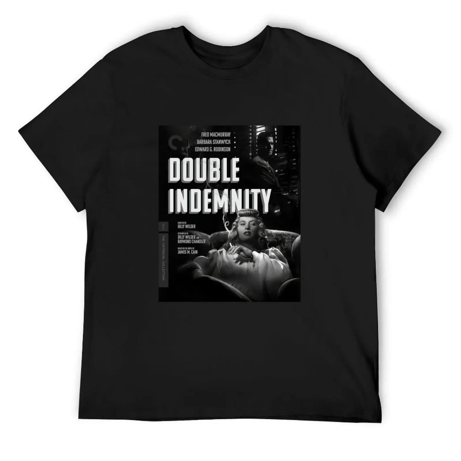 

Double Indemnity Poster Pos T-Shirt boys whites graphics shirts graphic T-shirts oversize black t-shirts for men XXXXXL чорний