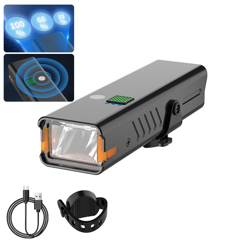 High-Brightness Mountain Bike Front Light with Horn and Induction Lighting